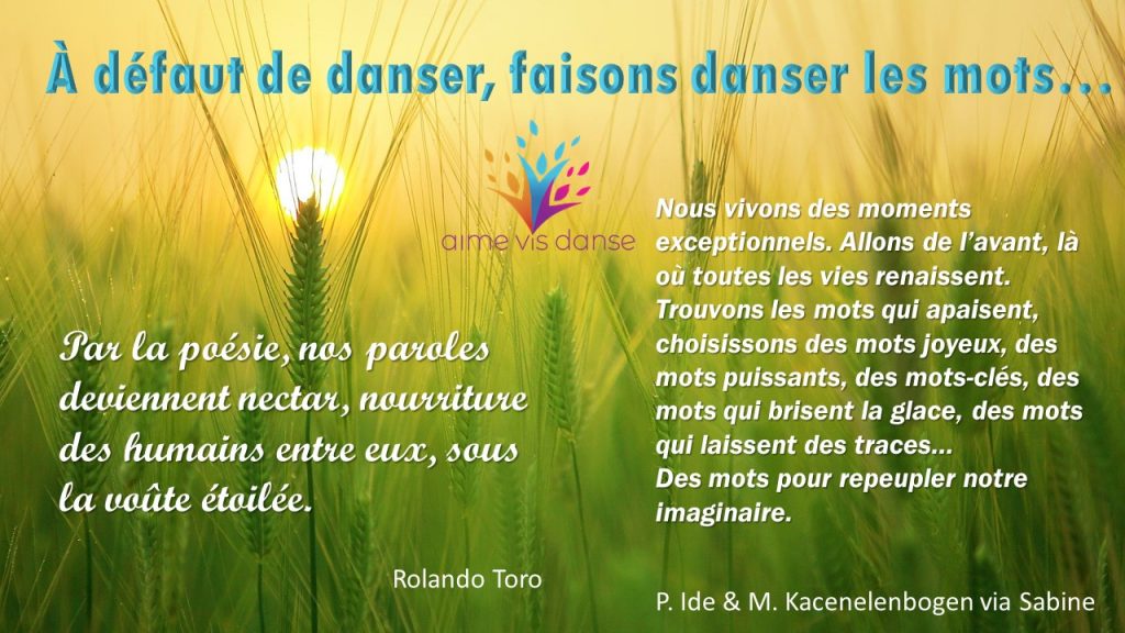 Poésie Biodanza Confinée 1