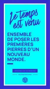 Le temps est venu Visuel