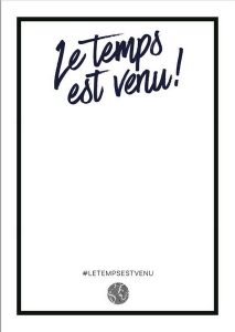 Le temps est venu visuel vierge